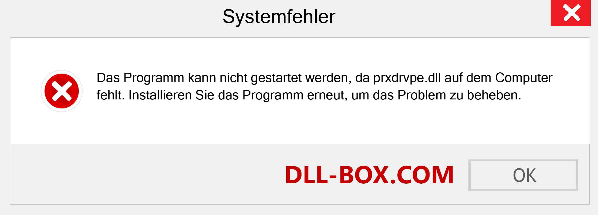 prxdrvpe.dll-Datei fehlt?. Download für Windows 7, 8, 10 - Fix prxdrvpe dll Missing Error unter Windows, Fotos, Bildern