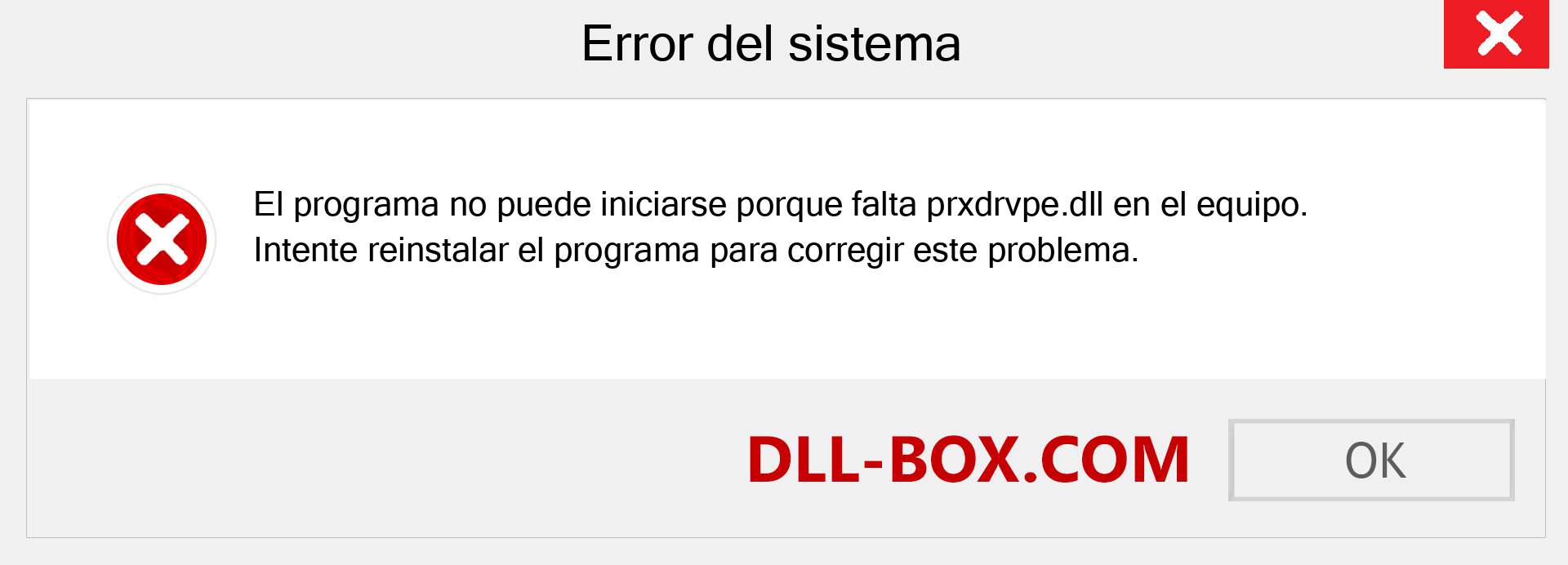 ¿Falta el archivo prxdrvpe.dll ?. Descargar para Windows 7, 8, 10 - Corregir prxdrvpe dll Missing Error en Windows, fotos, imágenes